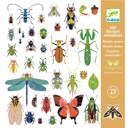 Stickers/gommettes métallisés - Microcosmos | Djeco Stickers/gommettes métallisés - Microcosmos | Djeco